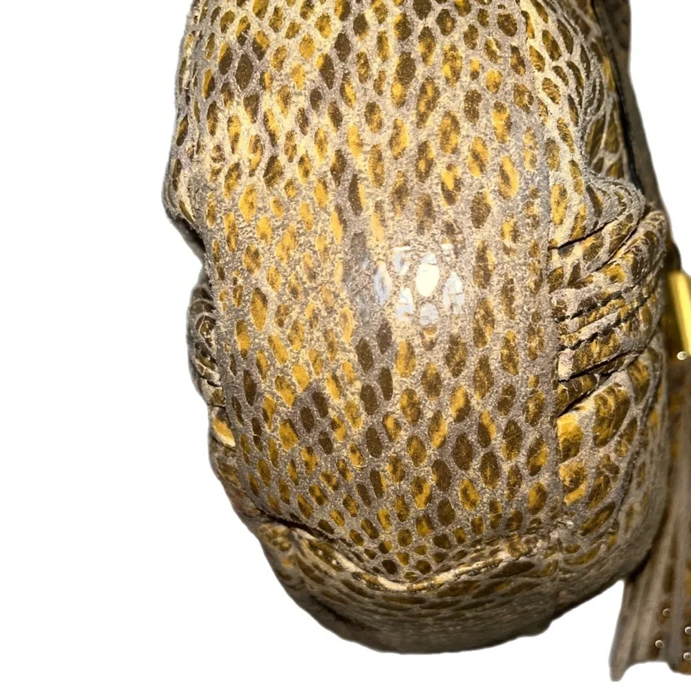 OR by OrYANY Genuine Anaconda Snake Tassel Brown Hobo Bag